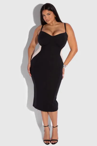 Seamed Lushy Pencil Shapewear Dress